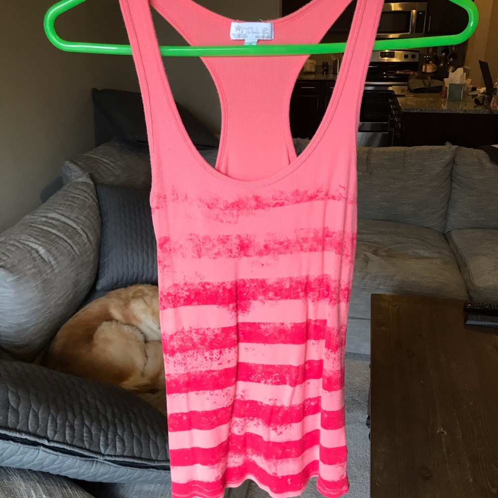 Nollie Orange Striped Tank